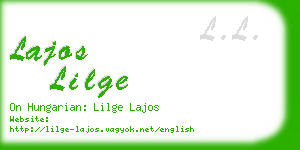 lajos lilge business card
